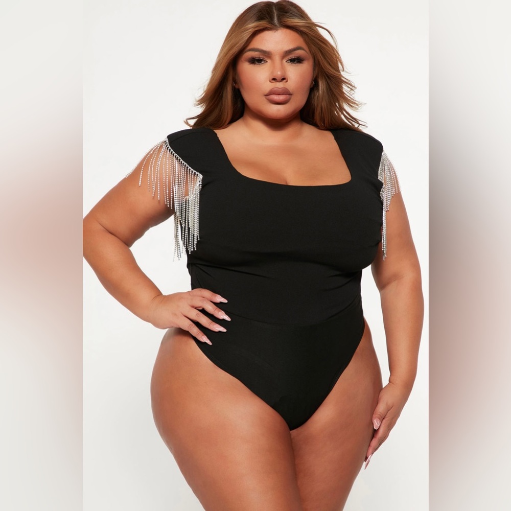 Rhinestone Fringe Bodysuit